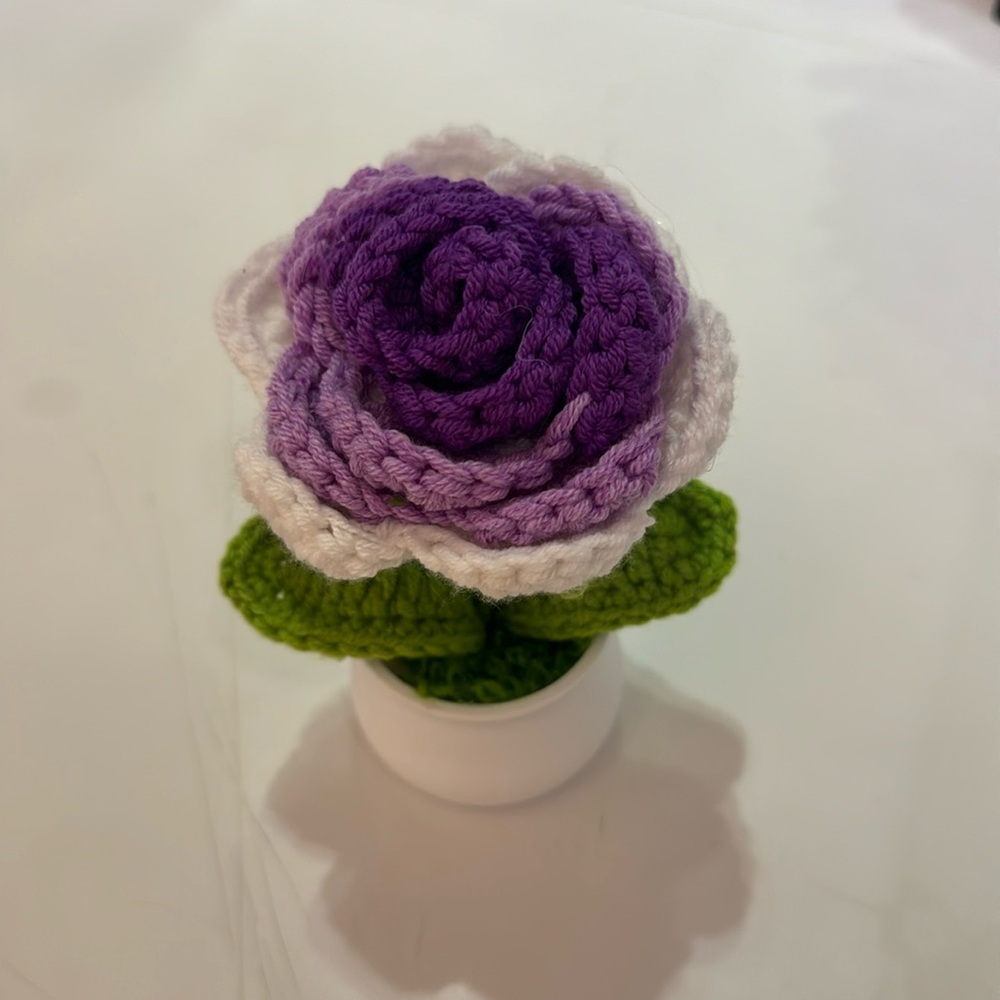 Handmade plush flowers.